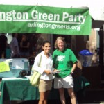 Audrey Clement (right) at Arlington Greens Clarendon Day booth