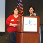 Marie Pellegrino and Sandra Hernandez at January Green Filmfest at Central Library